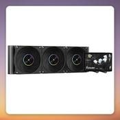 Krux HydroArc 360 360 mm AIO Liquid Cooler with 6.8" IPS Display, Black