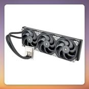 Silverstone SST-XE420 420 mm AIO Liquid CPU Cooler, 3x 140 mm Fans, Black/Silver image