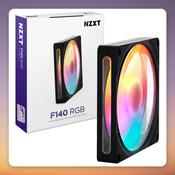 NZXT F140 RGB 140 mm PWM Case Fan, Black, 2,000 RPM, ARGB image