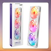 NZXT F360 RGB 360 mm Triple Fan Single-Frame, White, Reverse Blade, ARGB image
