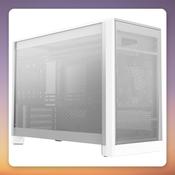 Montech TEN White Modular Mini-Tower Case, Full Mesh, Micro-ATX, 29 L image