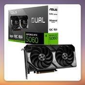 Asus Dual GeForce RTX 5060 OC Edition Advanced 8 GB GDDR7 Graphics Card