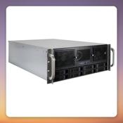 Inter-Tech 4U-4408L 4U Rackmount Server Case with 8 Hot-Swap Bays, Black