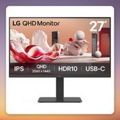 LG 27BA65QB-B 27-inch QHD IPS Monitor, 100Hz, USB-C 65W, Daisy-Chain
