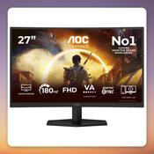 AOC AGON C27G42FE 27" Curved Gaming Monitor, Full HD, VA, 180 Hz, 0.5 ms MPRT image
