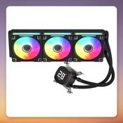 Fortron AD36-B 360 mm AIO CPU Liquid Cooler, Black, ARGB, Digital Temperature Display