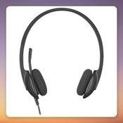 Logitech H340 USB Stereo Headset with Noise-Cancelling Microphone, Black image