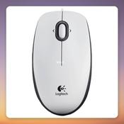 Logitech B100 Optical USB Mouse for Business, 800 DPI, 3 Buttons, White
