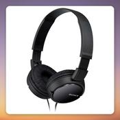 Sony MDR-ZX110 Closed-Back Foldable Headphones, 30 mm Drivers, 1.2 m Cable, Black