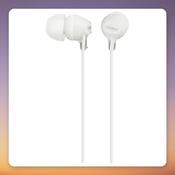 Sony MDR-EX15AP In-Ear Headphones, White, 3.5 mm Jack, 1.2 m Cable