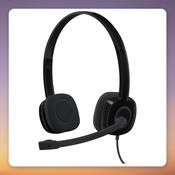Logitech H151 Stereo Headset with Noise-Cancelling Microphone, 3.5 mm, Black image