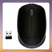 Logitech M171 Wireless Mouse, Black/Grey, 1000 DPI, 2.4 GHz USB Receiver