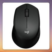 Logitech M330 Silent Plus Wireless Mouse, Black, 2.4 GHz USB Receiver