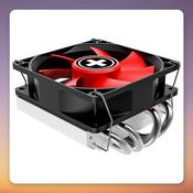 Xilence A404T 92 mm Top-Flow CPU Cooler, 4 Heatpipes, AM4/AM5, Black/Red image