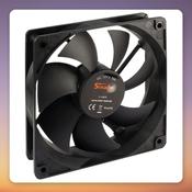 Inter-Tech F-120-S 120 mm Case Fan, 1000 RPM, 3-Pin, Black