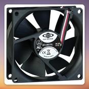Inter-Tech 80 mm Case Fan 80x80x25 mm 2,200 RPM 3-pin, Black, Bulk