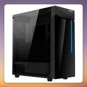 Gigabyte C200 Glass GB-C200G ATX Mid-Tower Case, Black, Tempered Glass, RGB image