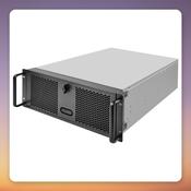 SilverStone RM400 4U Rack Mount Case, Black, ATX, Lockable Front, 7 Slots