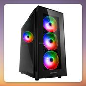 Sharkoon TG5 PRO RGB ATX Mid-Tower Case, Black, Tempered Glass, 4x ARGB Fans