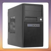 Chieftec CT-04B-OP Micro-ATX Mini Tower Case, Black, Mesh Front