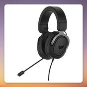 Asus TUF Gaming H3 Wired Gaming Headset, 50 mm Drivers, 7.1 Virtual Surround, Gunmetal