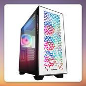 Sharkoon ELITE SHARK CA300H E-ATX Big Tower Case, White, 2x Tempered Glass