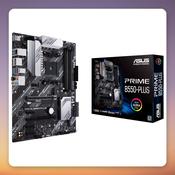ASUS PRIME B550-PLUS AMD B550 Socket AM4 ATX Motherboard, DDR4, 2x M.2