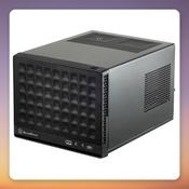Silverstone SG13B-C Mini-ITX Mini Tower Case, Black, Mesh Front, USB-C