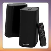 Creative Labs T100 2.0 PC Speakers, 40W RMS, Bluetooth 5.0, Optical, AUX, USB, Black image