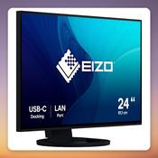 Eizo FlexScan EV2495-BK 24.1" WUXGA IPS Monitor, USB-C 70W, Black