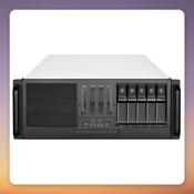 Silverstone RM41-H08 4U Rackmount Server Case, Black, SSI-CEB, 5 Hot-Swap Bays