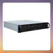 Inter-Tech IPC 2U-2404L SATA 2U Rack Server Case, Black, µATX, 4x Hot Swap