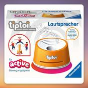 Ravensburger tiptoi ACTIVE Speaker, Orange/White, Mains-Powered, 130 x 80 x 170 mm