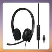 EPOS ADAPT 160 USB II Wired Stereo On-Ear Headset, Black, USB image