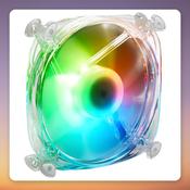 Sharkoon SHARK Disc PWM RGB 120 mm Case Fan, Transparent image