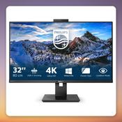 Philips 329P1H/00 32-inch 4K IPS Monitor with USB-C 90 W Dock and Webcam image