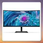 Philips 346E2CUAE/00 34" UltraWide WQHD VA Curved Monitor, 100 Hz, USB-C image