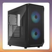 Fractal Design Focus 2 RGB Black TG Clear Tint ATX Mid Tower Case, Black image