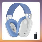 Logitech G435 LIGHTSPEED Wireless Gaming Headset, White, USB-C, Bluetooth image