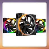 be quiet! Light Wings PWM 120 mm ARGB Case Fan, Black, Triple Pack with ARGB Hub image