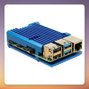 Inter-Tech ODS-721 Aluminium Case for Raspberry Pi 4 Model B, Blue