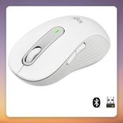 Logitech Signature M650 L Wireless Mouse, White, Size L, Bluetooth / Logi Bolt image