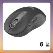 Logitech Signature M650 Wireless Mouse, Graphite, Size M, Bluetooth &amp;amp; Logi Bolt image