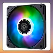 SilverStone Air Slimmer 120 ARGB 120 mm Slim PWM Fan, Black/Transparent, 15 mm Thick image