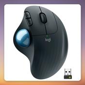 Logitech ERGO M575 for Business Wireless Trackball, Graphite/Blue, Logi Bolt &amp;amp; Bluetooth