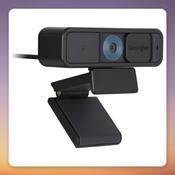 Kensington W2000 Webcam 1080p Auto Focus USB Built-in Microphone Black 75° FOV 2x Zoom Privacy Shutter