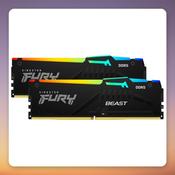 Kingston FURY Beast RGB 32 GB DDR5-5200 CL40 (2x16 GB) Intel XMP image