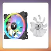 Thermaltake SWAFAN 12 RGB 120 mm PWM-Style Fan, Black, 3-Pack with Controller image
