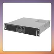 SilverStone RM23-502-MINI 2U Micro-ATX Rackmount Server Case, Grey/Black