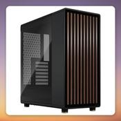 Fractal Design North Charcoal Black TG Dark ATX Mid-Tower Case, Walnut Front, Tempered Glass